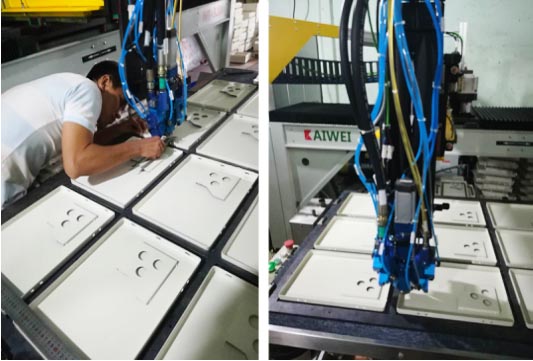 越南制造业公司进口中国凯伟电气点胶机提高其产品密封效果